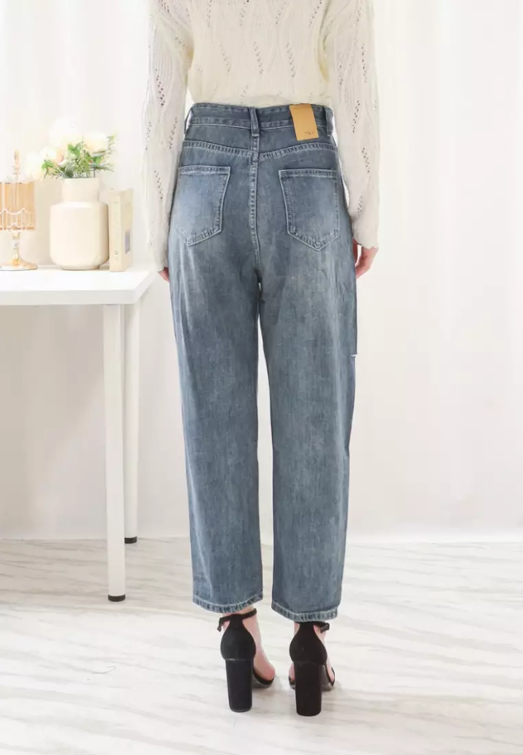 Seanna Ripped Jeans in Navy