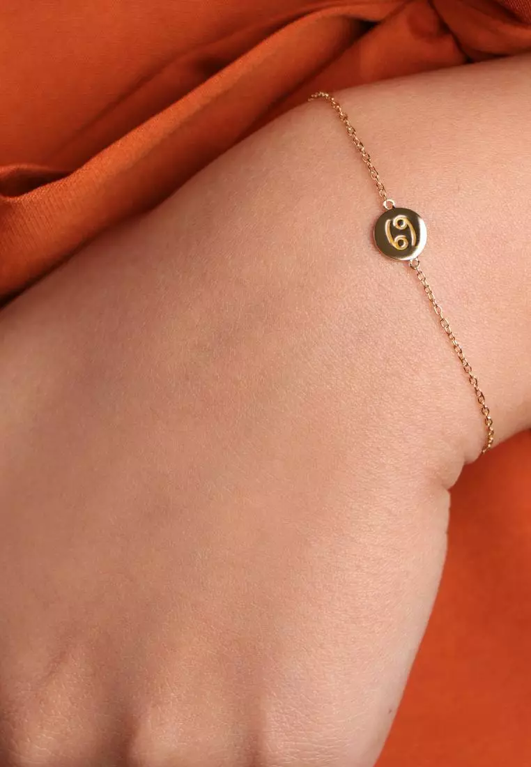 Vermeil Zodiac Bracelet Cancer