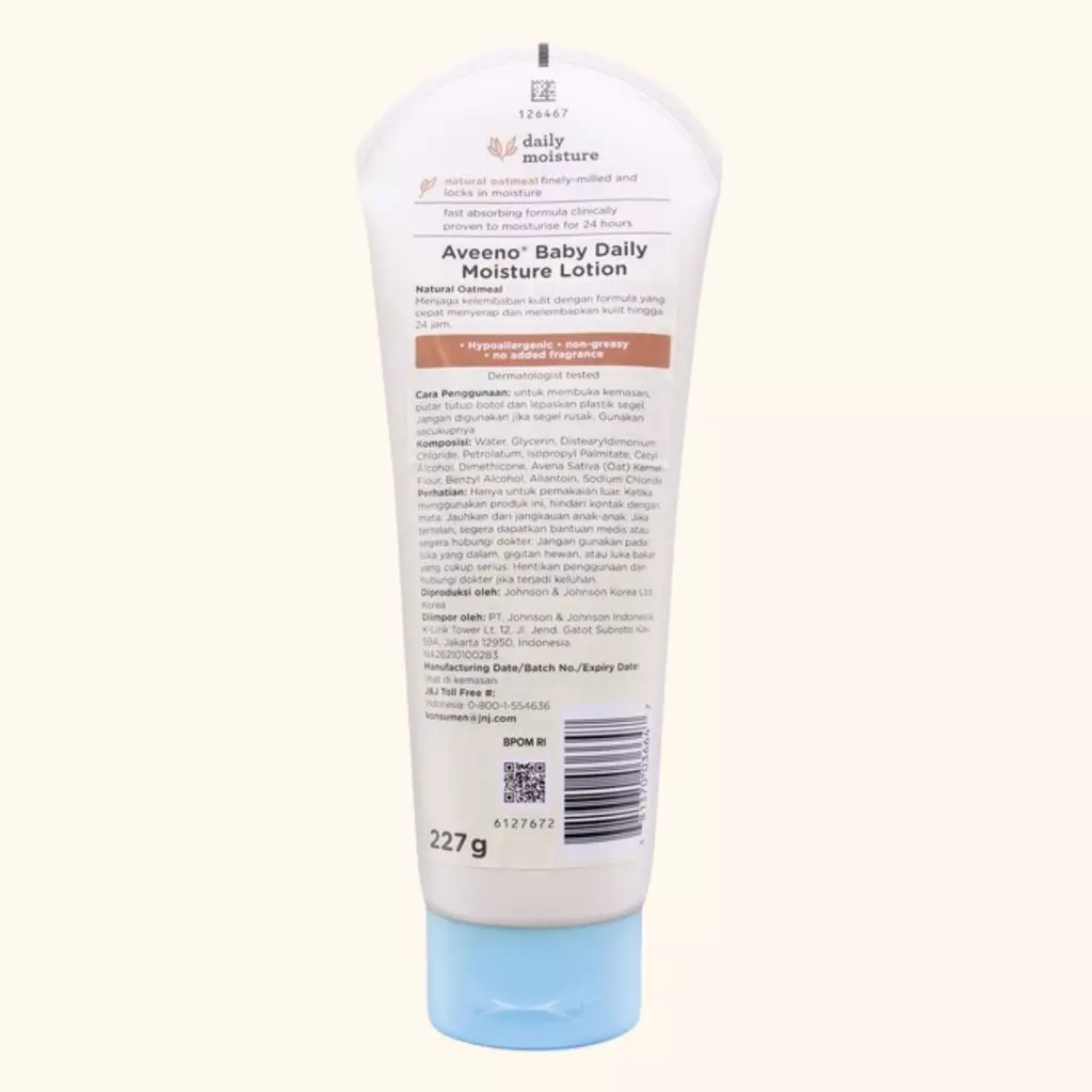Aveeno® Baby Daily Moisture Lotion Moisturize Series - Losion Pelembap Bayi BPOM