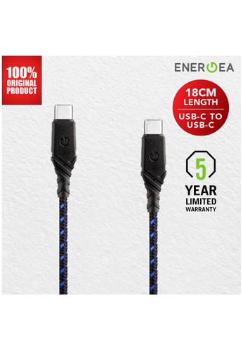 Energea blue Kabel Data USB-C to USB-C 18cm - Duraglitz - Energea - Blue BCE1EES3170314GS_1