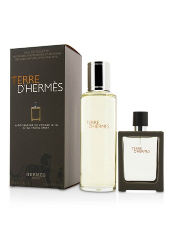 Buy Hermes Hermes Terre D Hermes Eau De Toilette Refillable Spray 30ml 1oz Refill 125ml 4 2oz 2pcs Online On Zalora Singapore