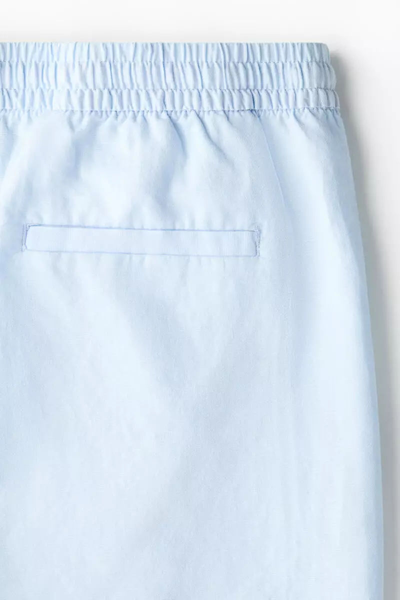 Regular Fit Linen-blend shorts