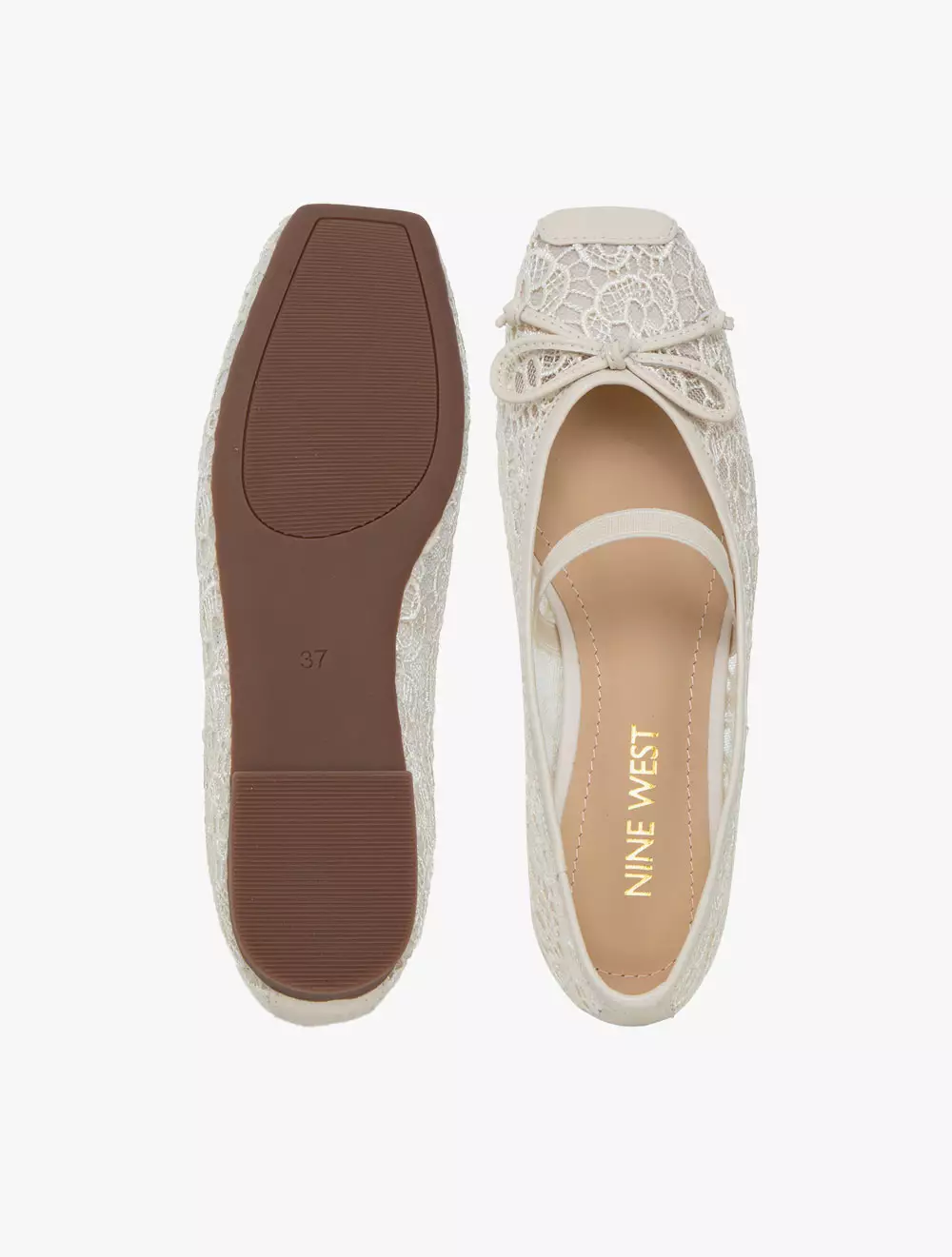 Nine West ZHA19-7 Women's Ballerina Flats - White