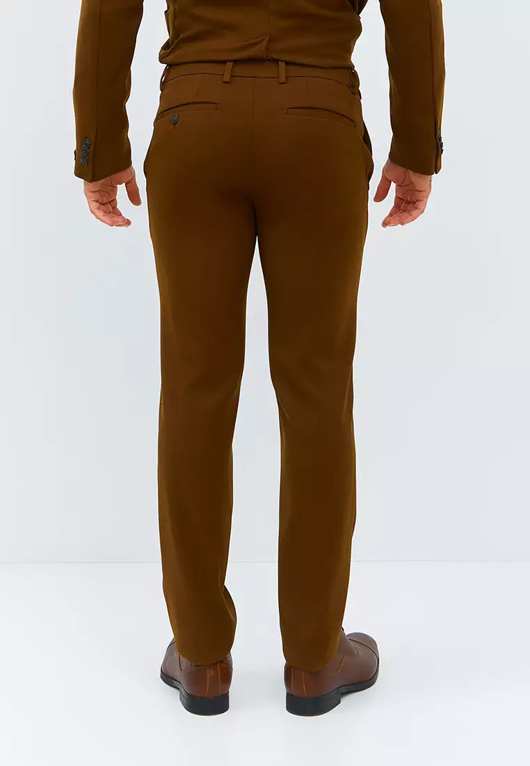 Jobb Rickman-B Celana Panjang Modern Slim Fit Dark Brown