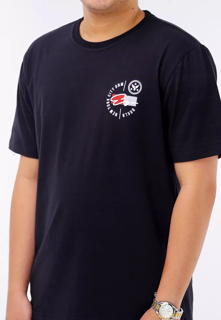 Round Neck Streaky Short Sleeves