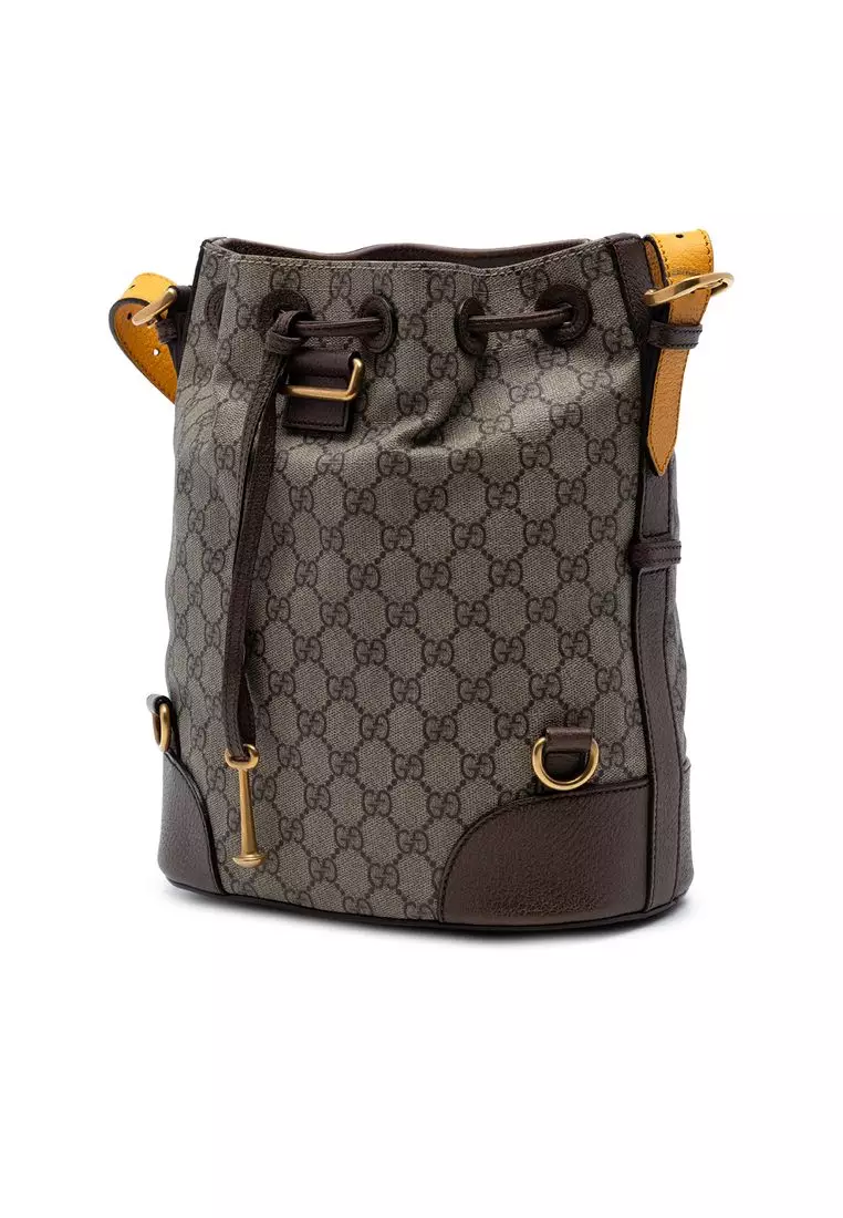 Pre-Loved Gucci Gg Supreme Neo Vintage Drawstring Bucket Bag
