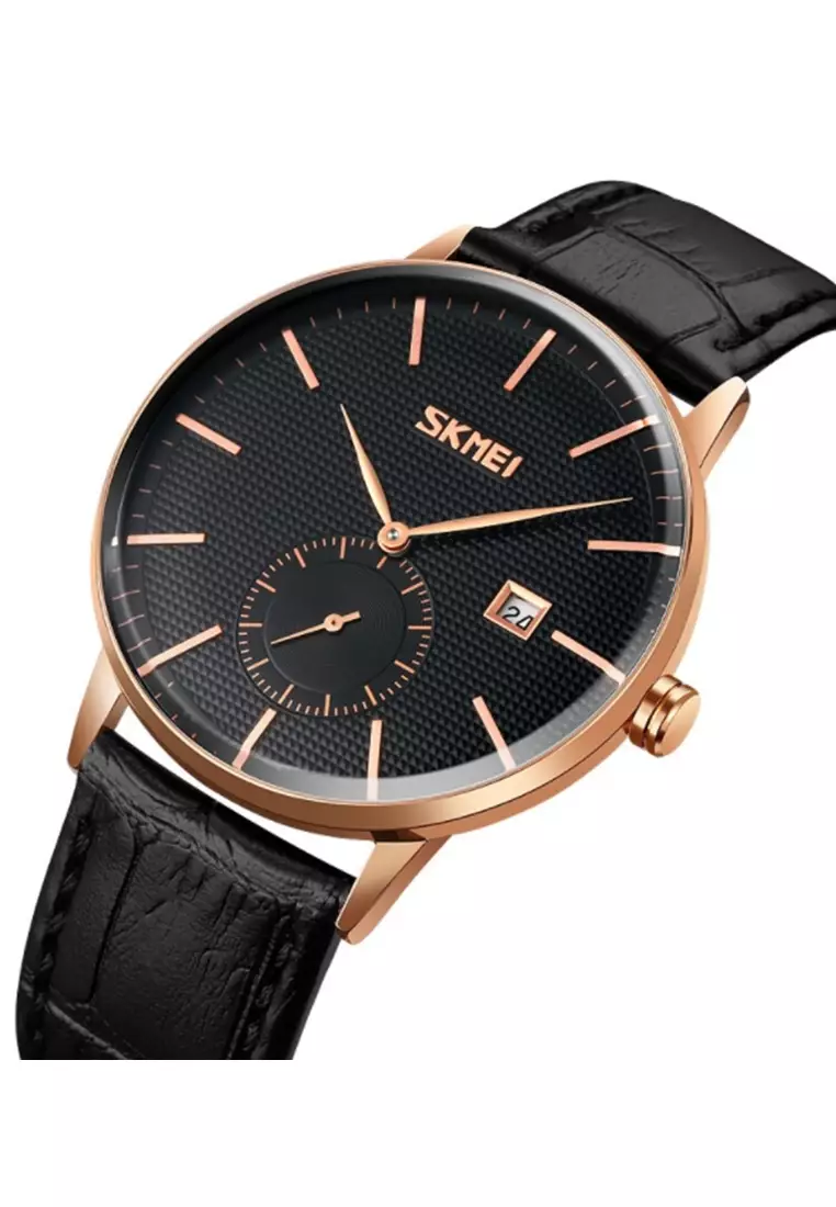 Jam Tangan Analog Pria Waterproof Strap Tali Material Leather BY88 ORIGINAL