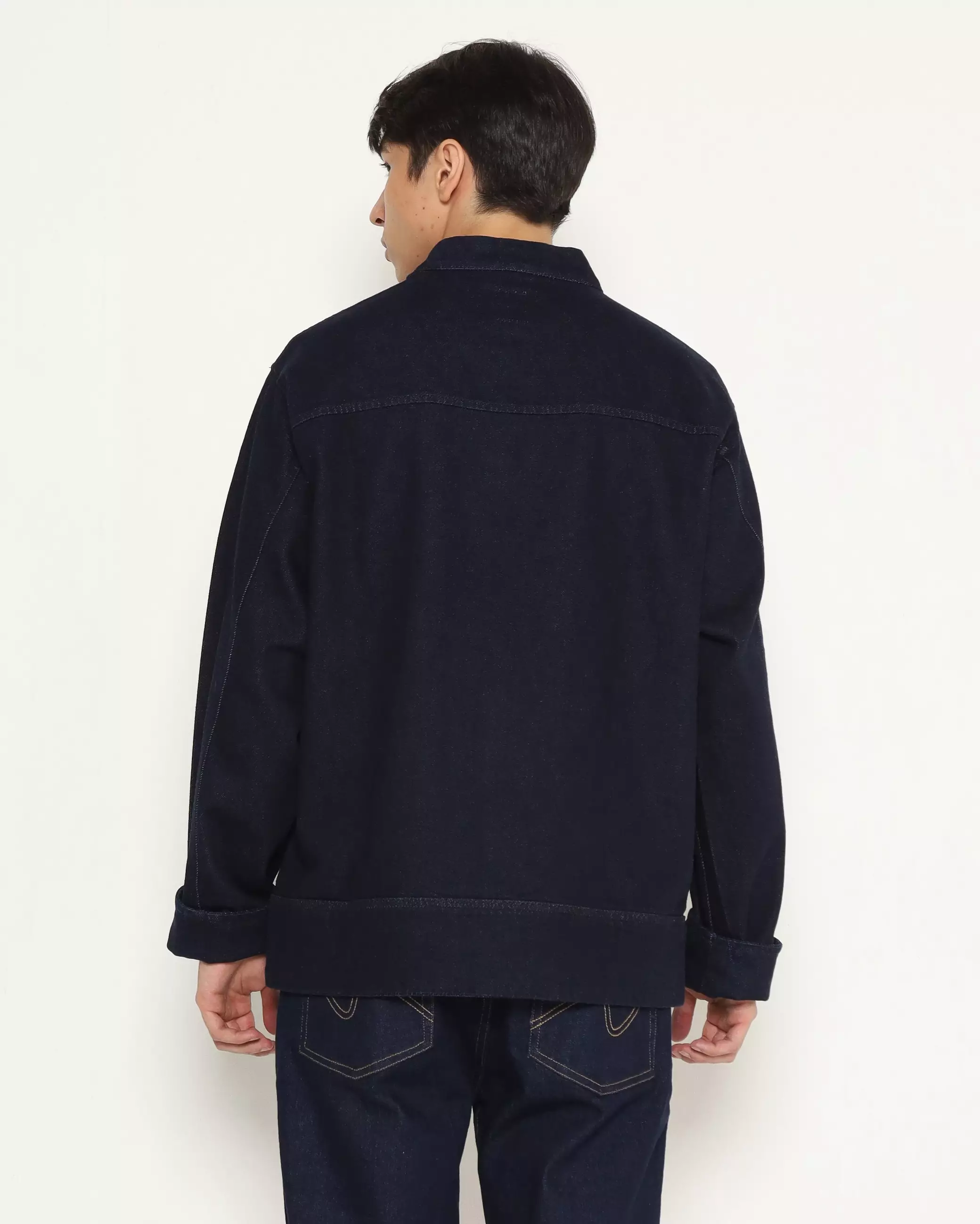 MEN'S BLUE CNY DENIM CHEONGSAM