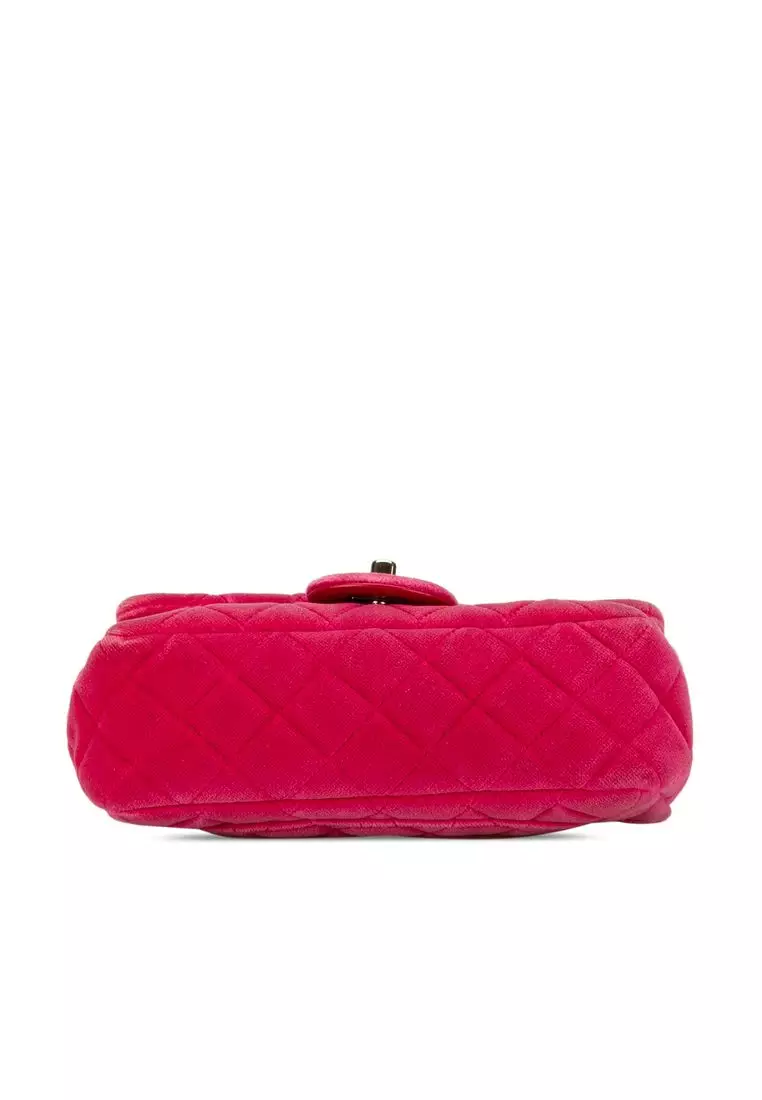 Chanel Pre-Loved Chanel Mini Quilted Velvet Pearl Crush Single Flap ...