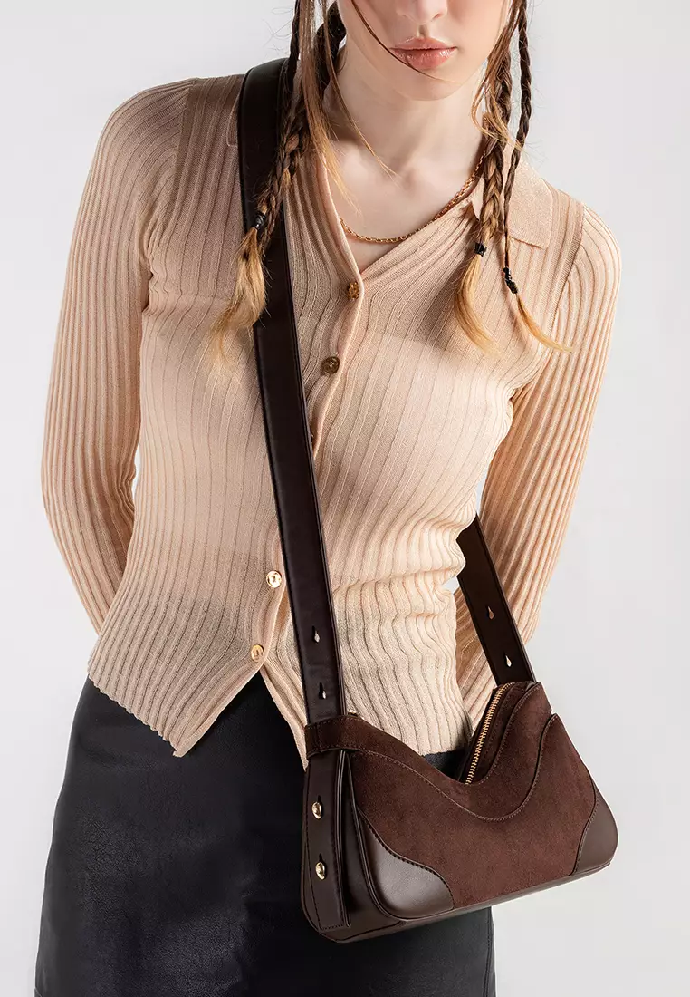 Tanga Bag Suede - Dark Oak