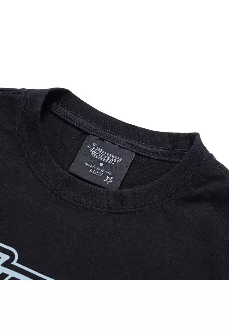 The Powerpuff Girls x Acmedelavie Logo Crop T-Shirts Black