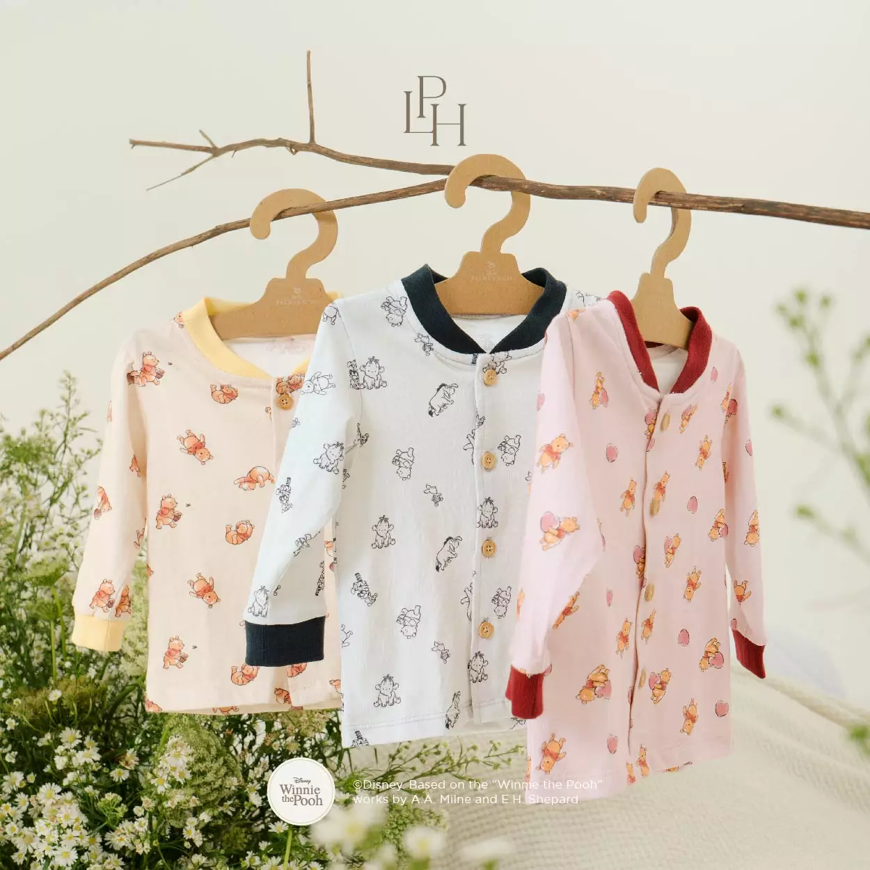 Little Palmerhaus - Disney Pooh Sweet Things Baby Pajamas (Piyama Bayi Lengan Panjang) Honey Pooh