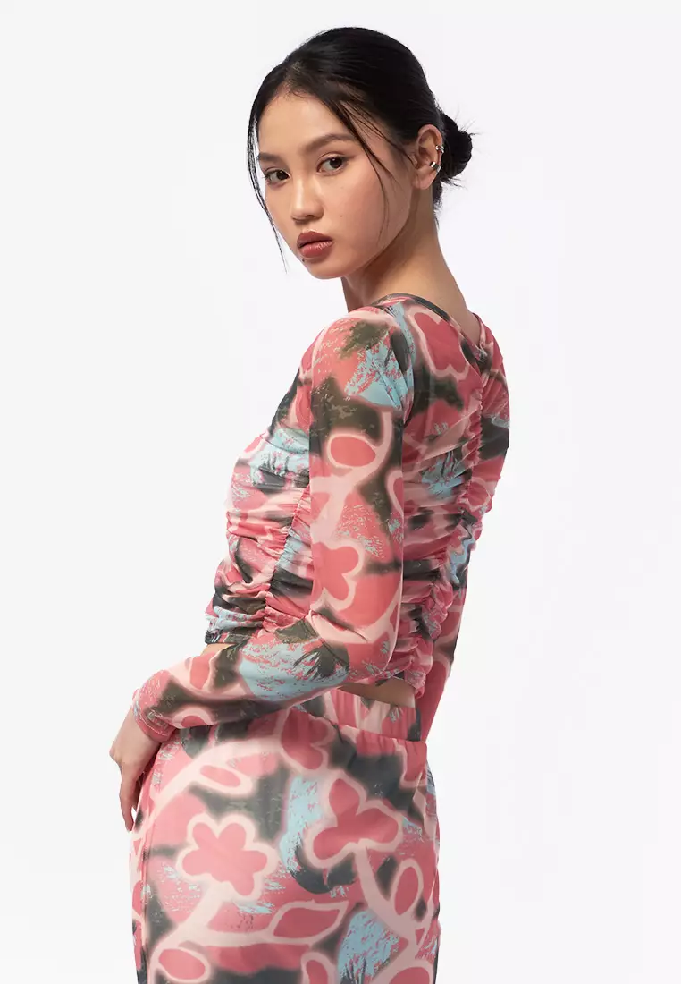 Printed Long Sleeve Top