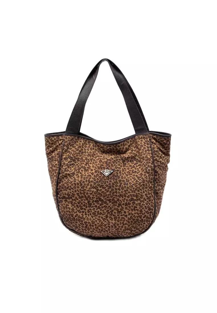 Buy BOTTEGA VENETA Pre-Loved Bottega Veneta Nylon Leopard Print
