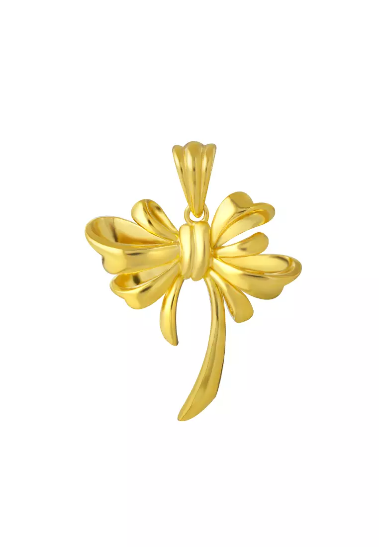 TOMEI Ribbon Pendant, Yellow Gold 916