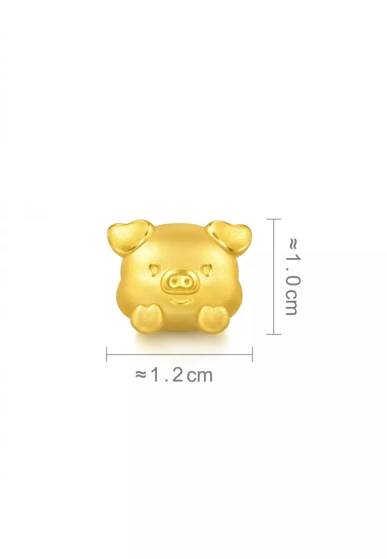 999 Gold Pig Charm for Women & Men 95970C  [Bracelet not included]