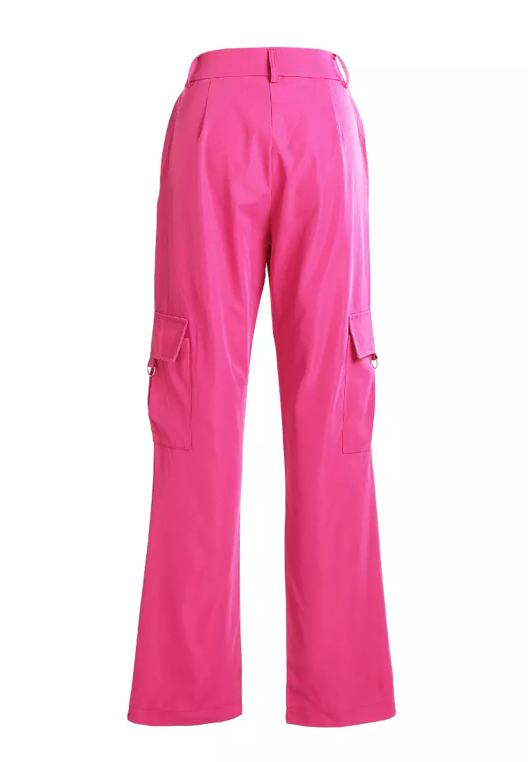 Buy London Rag Magenta High Waist Cargo Pants 2024 Online | ZALORA ...