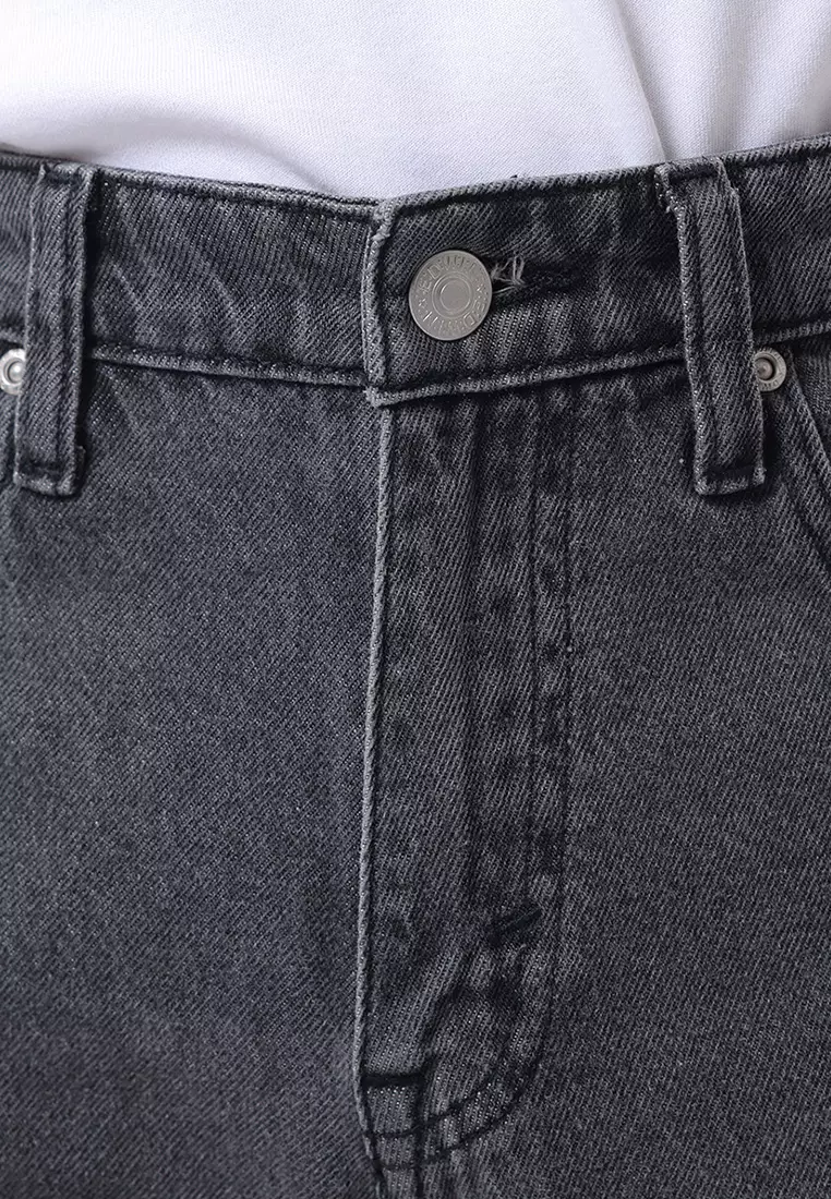 801 REGULER FIT TWIL JEANS COAL GREY - Celana Panjang Denim Pria