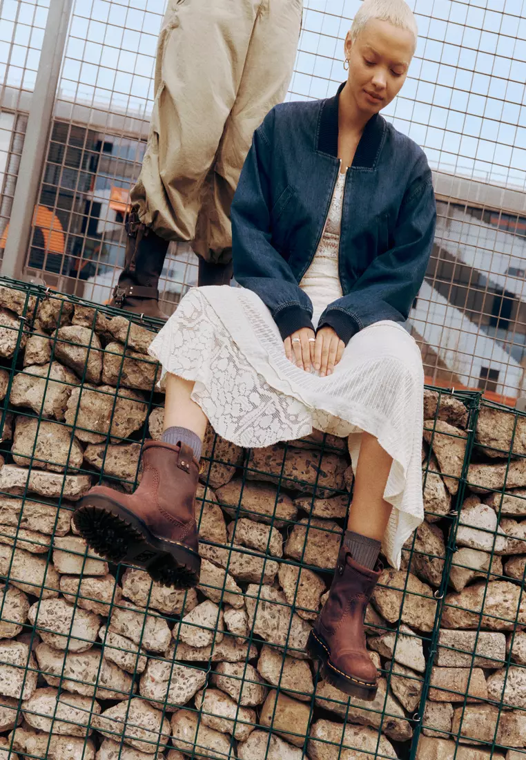 Anistone Leather Biker Black Boots Women