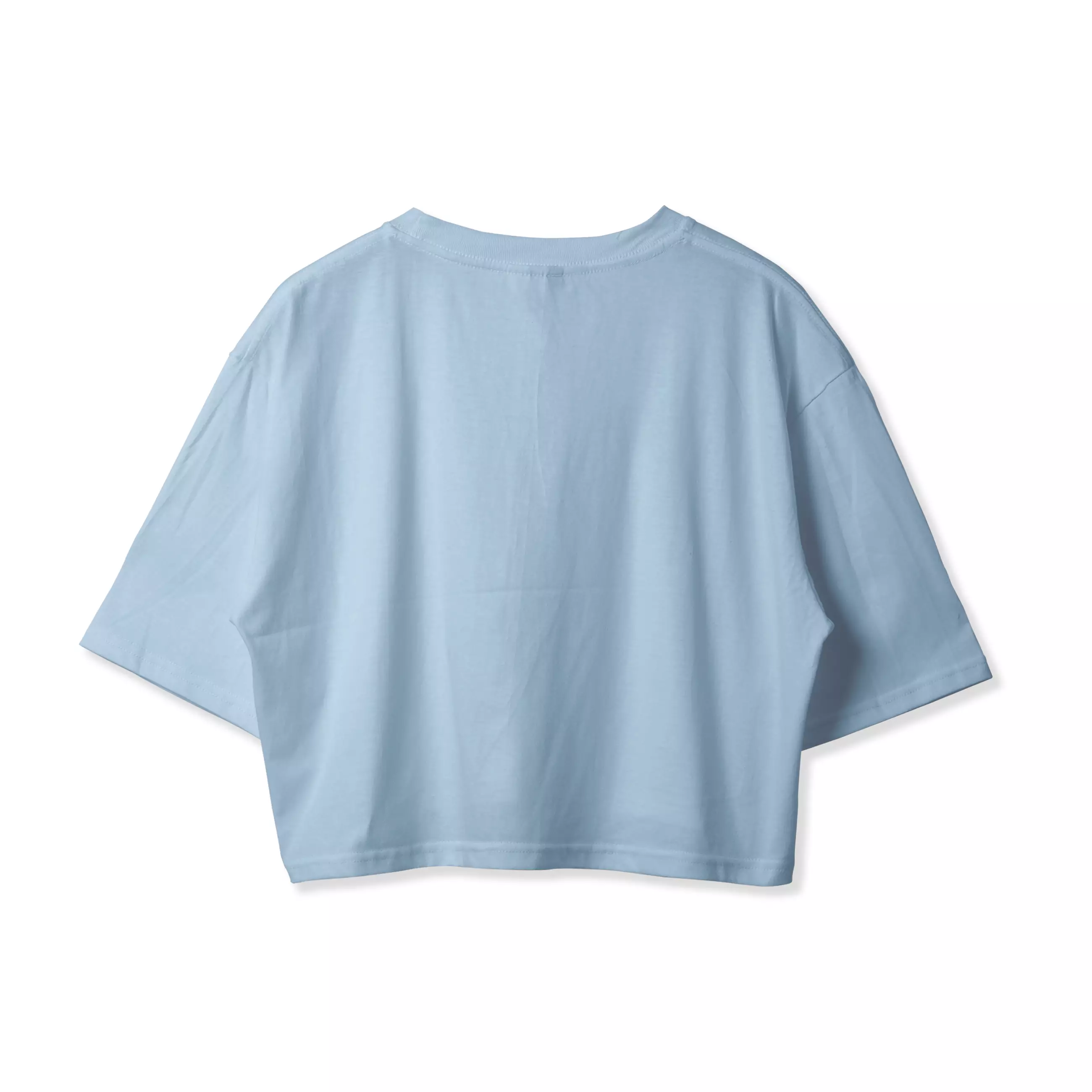 OOTDSUPPLY Croptee Fortune Cat Baby Blue & White