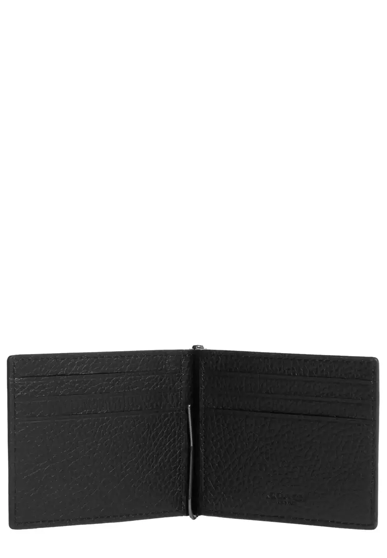 Slim Money Clip Billfold Wallet In Black CH090