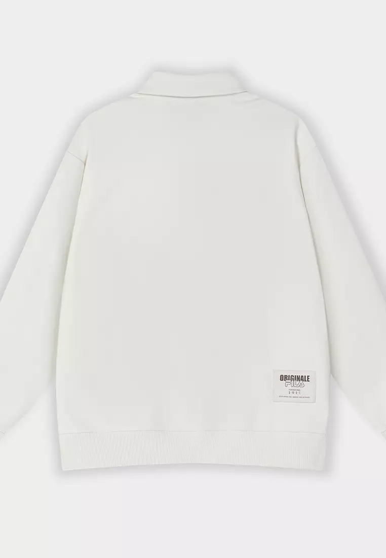 FILA CORE WHITE LINE FILA ORIGINALE Men's Long Sleeve Polo in White