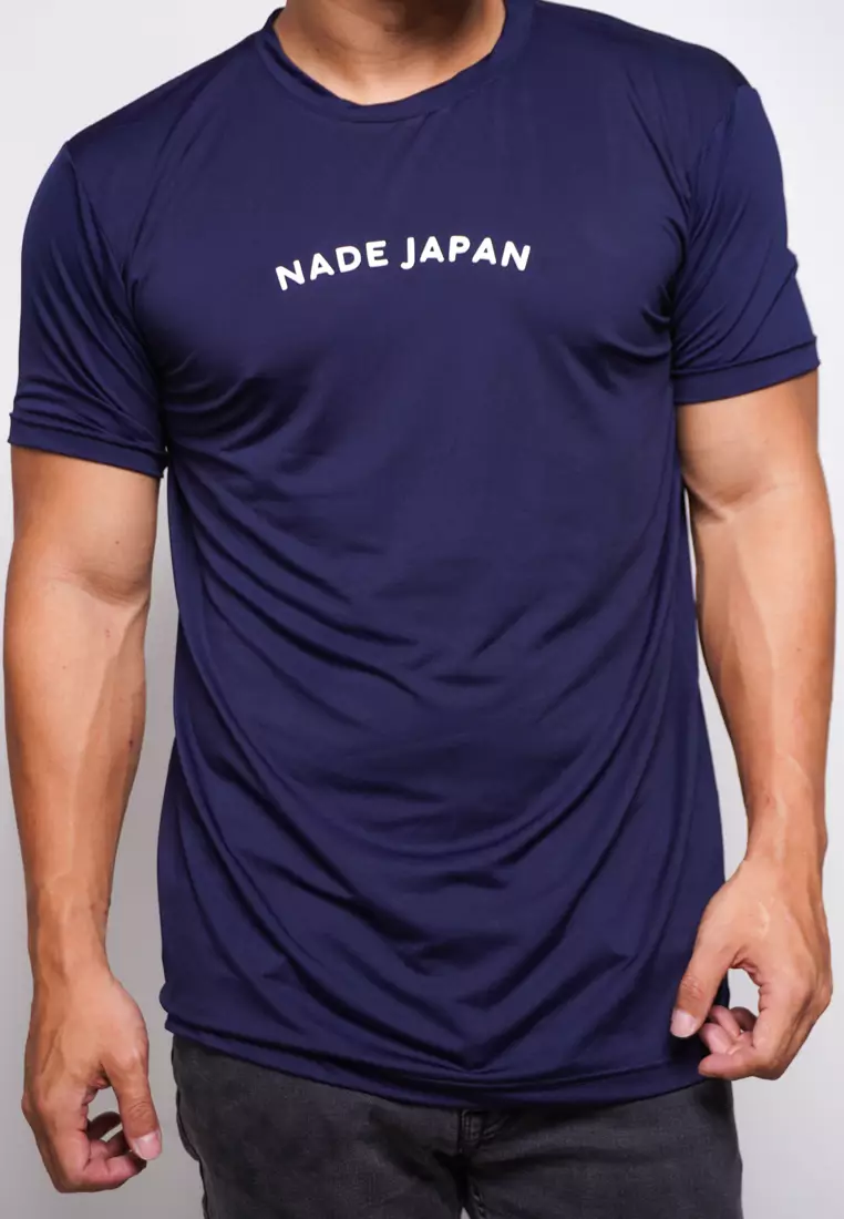 Nade NTB78 Kaos Pria Tangan Pendek Ringan Anti Kusut Nade Japan Navy