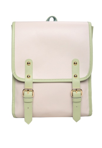 Twenty Eight Shoes green Color Matching Faux Leather Backpack ZDL10540033 0E507AC4A0C3C6GS_1
