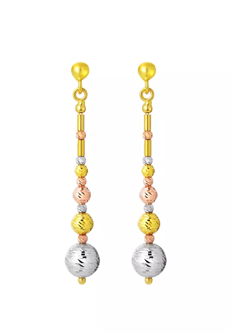 Gold short earrings design hot sale