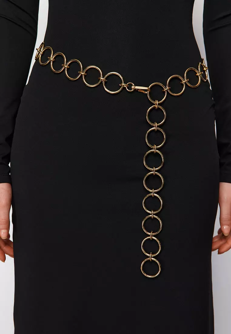 Gold Ring Chain Women'S Belt Tedss24Ke12