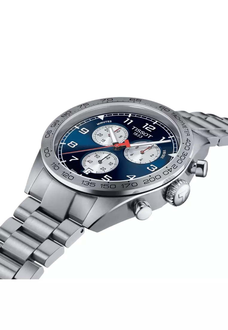 Tissot PRS 516 45mm Chronograph Blue Dial Stainless Steel Band Quartz Watch T1316171104200