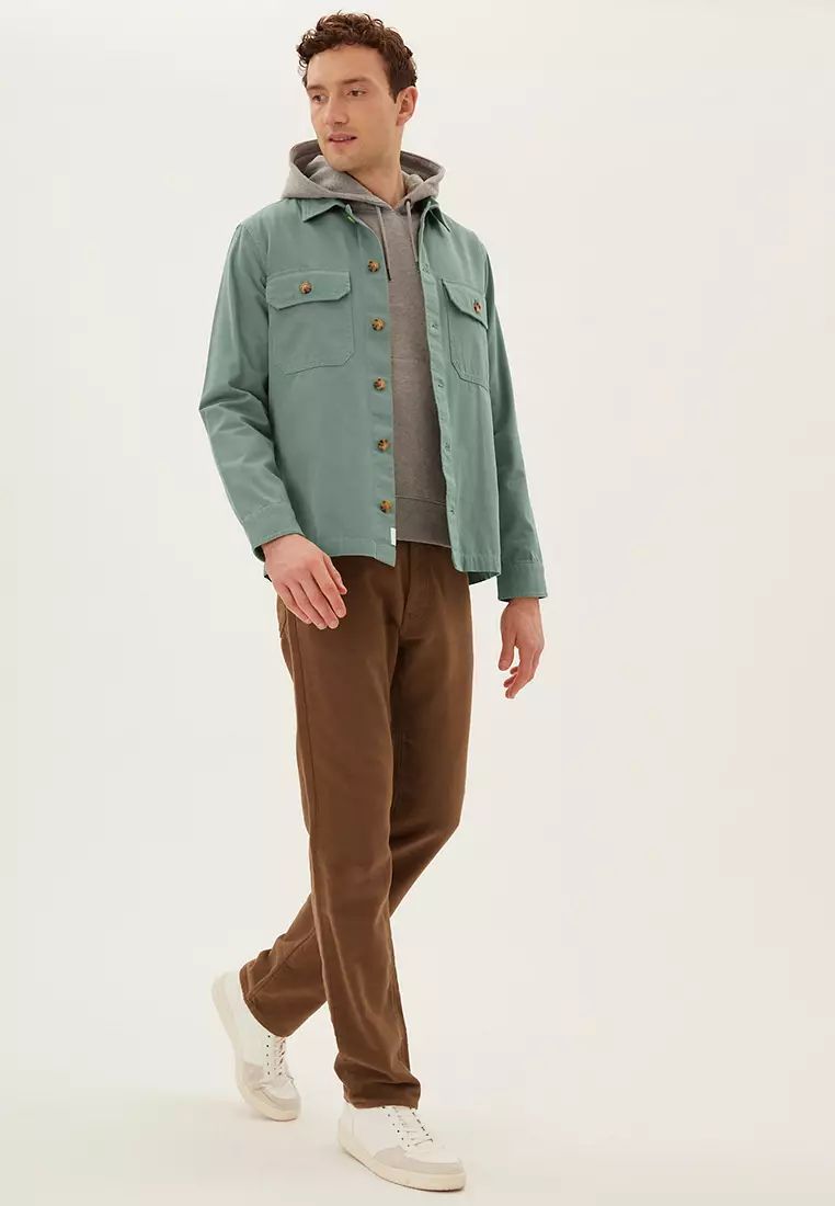 Pure Cotton Garment Dyed Overshirt