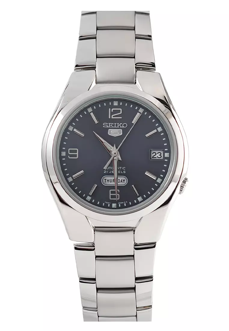 Seiko 5 - Jam Tangan Automatic Pria - Silver Grey - Stainless Steel - SNK621K1
