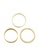 Elli Jewelry gold Ring Band Set Of 3 Wide Narrow Basic Minimal Gold Plated 4C309AC972E3FCGS_3