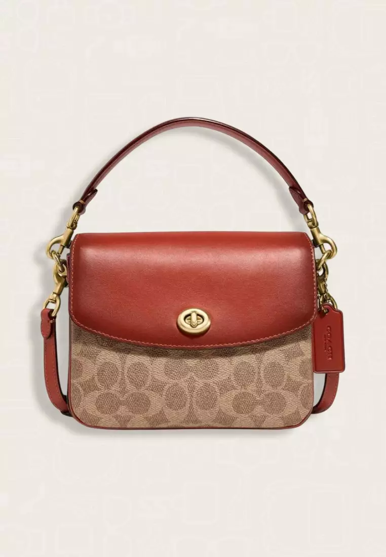 Coach Cassie Crossbody 19 In Signature Canvas Tan Rust