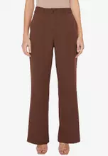 LİMABEL Women's Brown Flare Leg Fabric High Waist Trousers - Trendyol