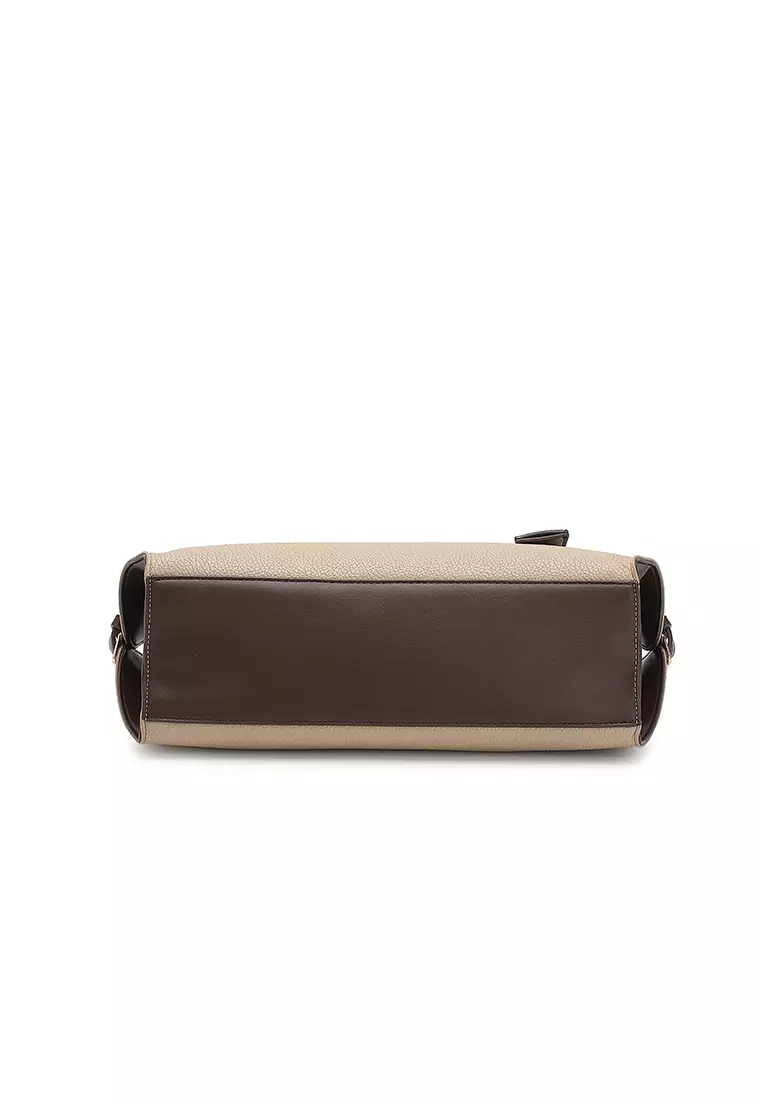 Women's Top Handle Bag / Sling Bag / Crossbody Bag / Shoulder Bag - Khaki / Coffee