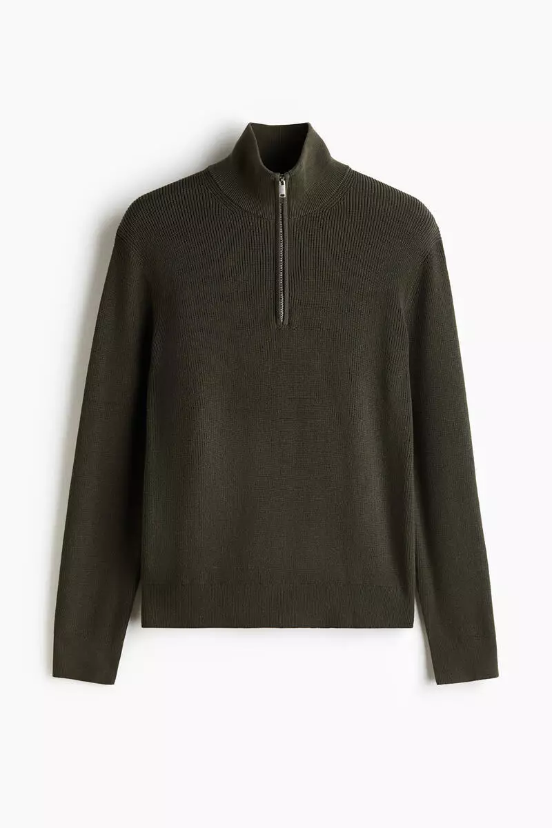 Regular Fit Zip-top jumper