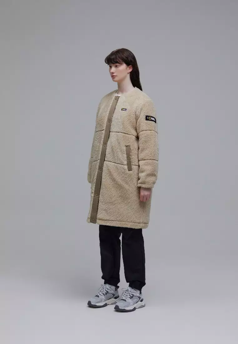 女裝WEIGELA長版抓毛絨外套