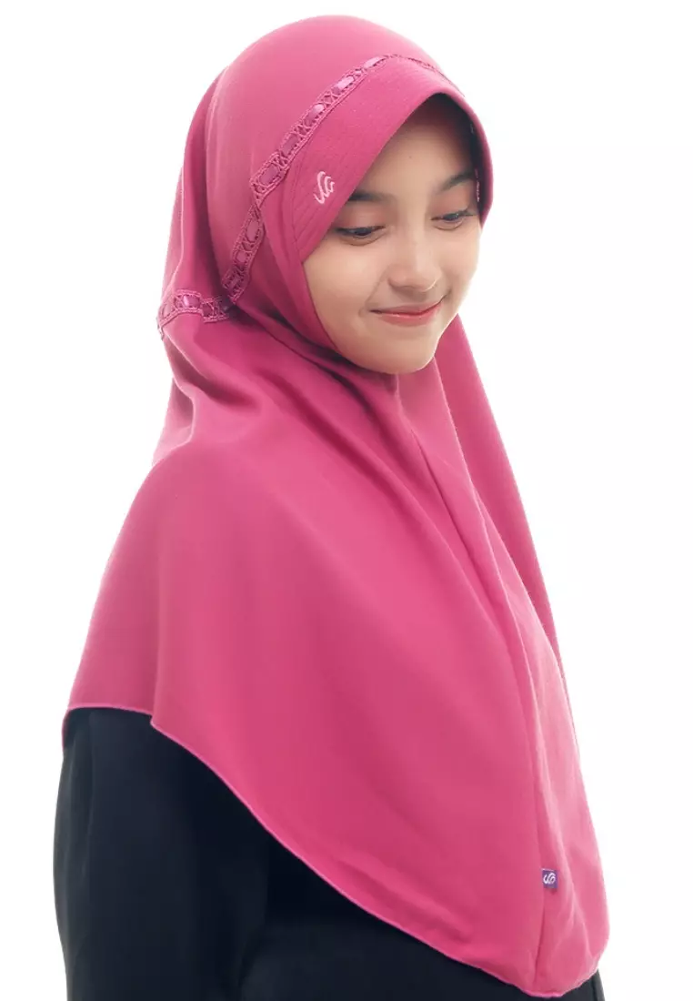RABBANI - Kerudung Sekolah Instan Hemy KAA - Crimson