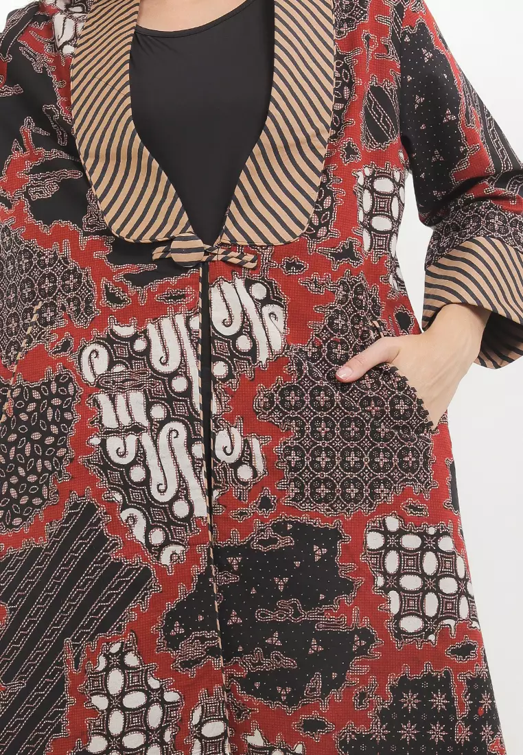 Atheelah Outer Tunik Batik Tanahan Modern Gradasi Series