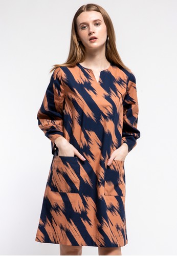 et cetera blue Abstract Shift Dress 65858AA814556AGS_1