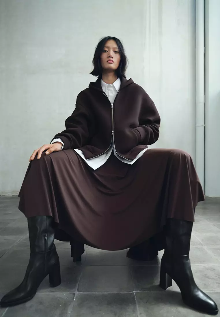 Leather Block-Heel Boots