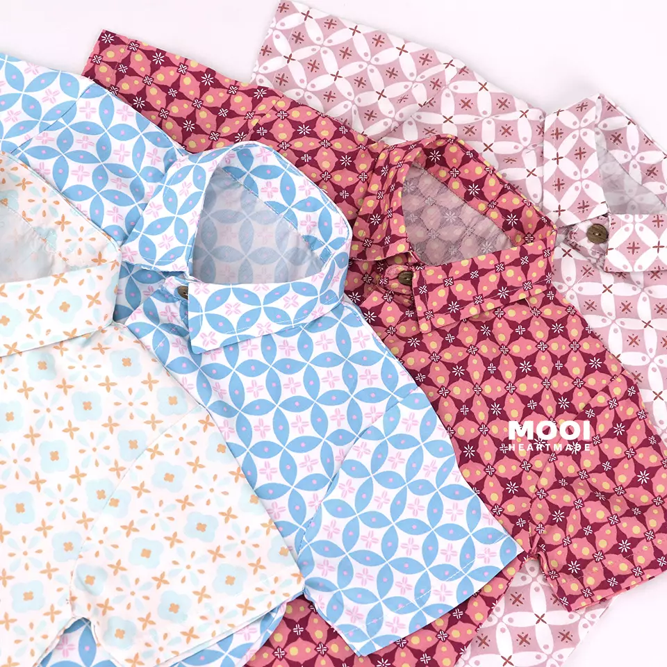 Mooi Atasan Batik Kemeja Anak Laki-Laki Mahesa Batik Shirt - Nude Brown