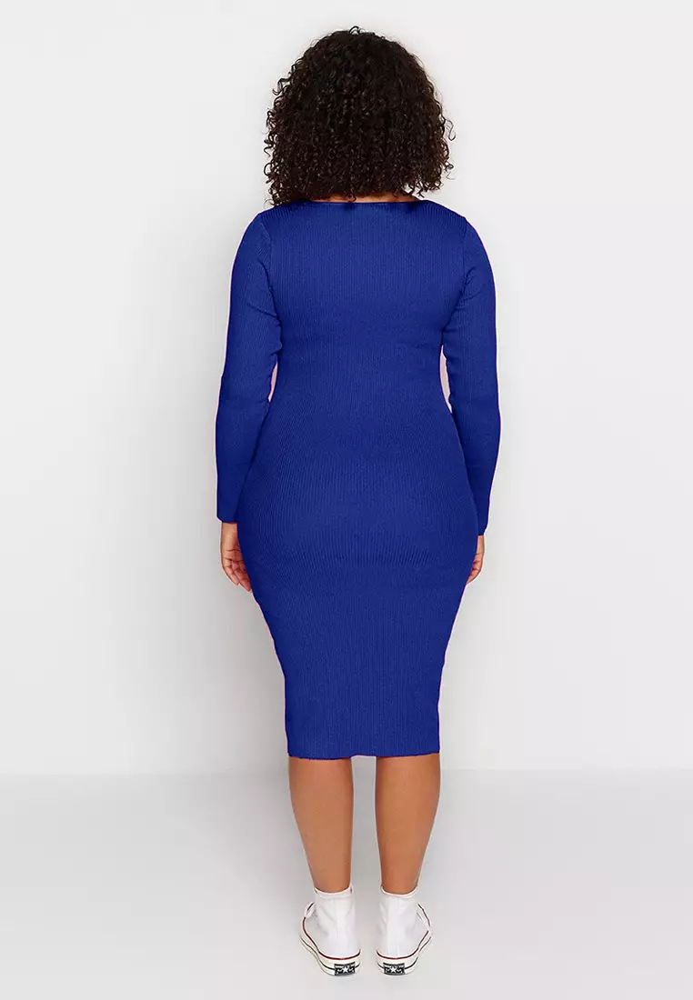 Saxe Square Neck Bodycon Knit Dress Tbbaw24Ah00005