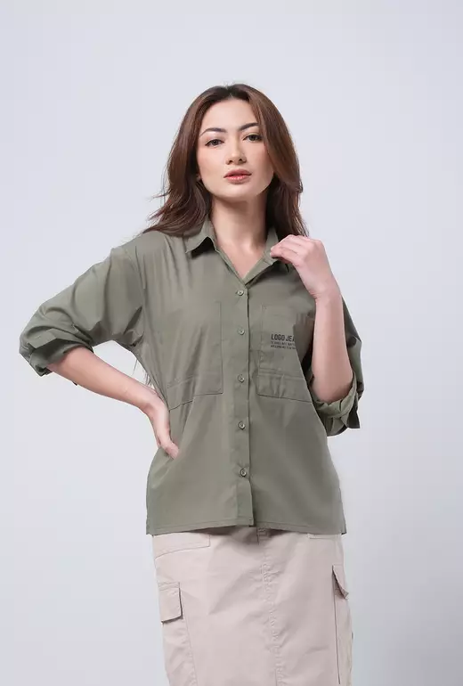 Kemeja Wanita Kana Olive