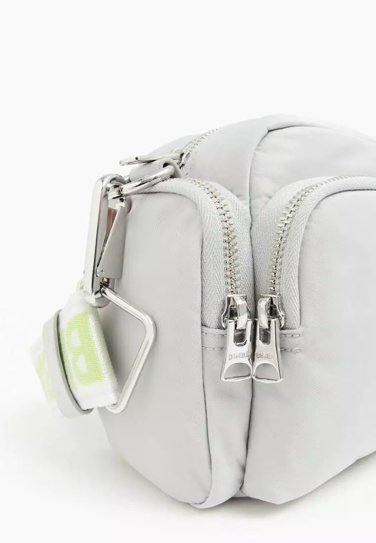 Bimba Y Lola M Gray Nylon Crossbody Bag