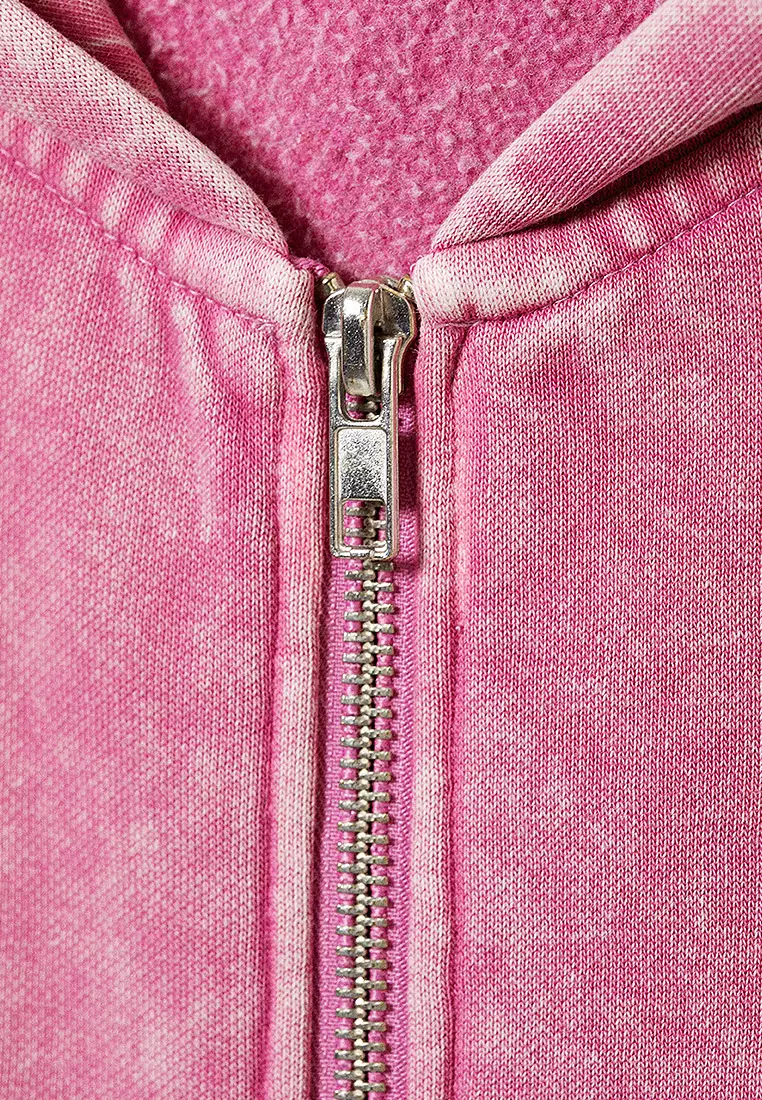 【BAON】Netco Pocket Crop Zip-Up Jumper Akklian Women's Zip Up Crop Hoodie Y2K Long Sleeve