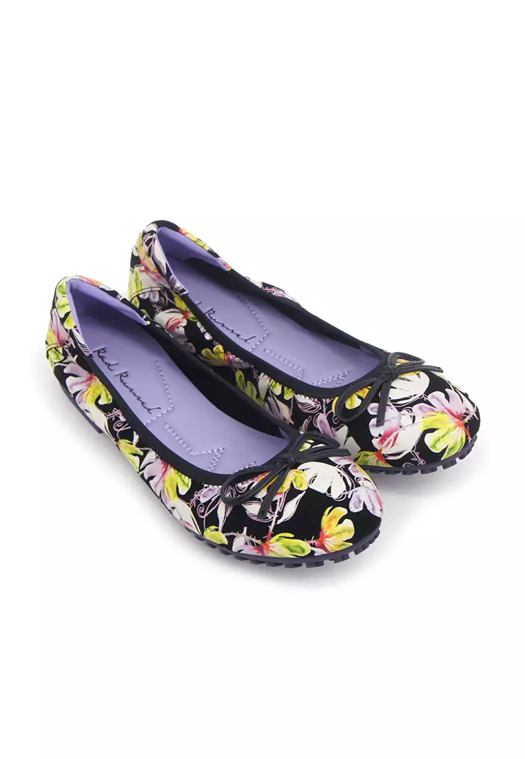 All black jungle ballet flats hot sale