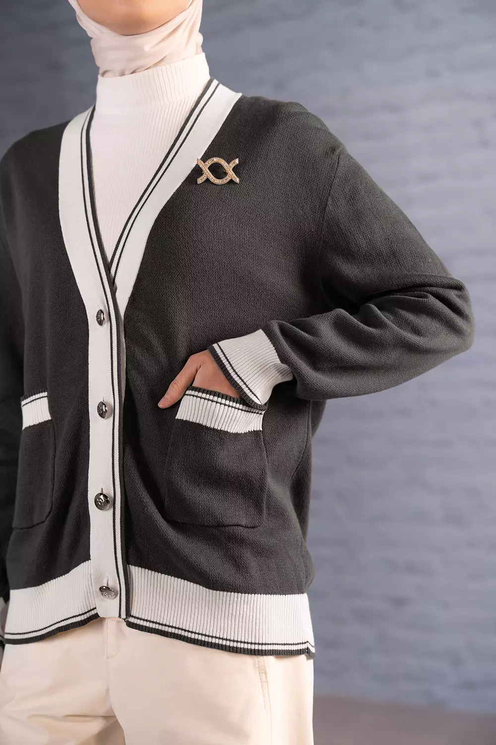 Klamby - Verra Knit Cardigan Morning Dove